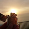 夕日で着火