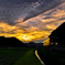 夕雲と列車