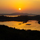 黄金色の夕日