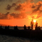 西桟橋の夕日
