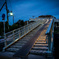 夜明け前の歩道橋  Pre-dawn footbridge