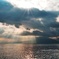 The sun falling