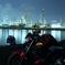 YAMAHA MT-03と工場夜景。