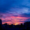 我家の夕景