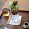 抹茶アイスクリームのパフェ