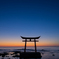 初山別夕景