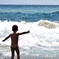 with white waves