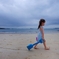 砂浜お散歩