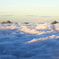 雲海に浮かぶ立山と劔岳