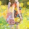 花に囲まれて