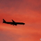 夕焼け飛行機