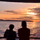 海 夕日 そして二人
