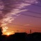 ベランダから見た夕日