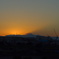 夕日と富士山 