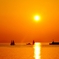 茜色の夕日