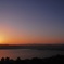 諏訪湖に落ちる夕日