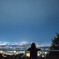 夜景とシルエット