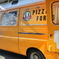 Orange pizza car