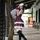 可愛くサンタコスプレ