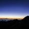 星空と朝日