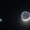 三日月と金星