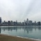 Frozen Michigan lake