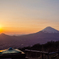 夕暮れの富士山