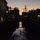 朝焼けと川