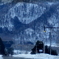雪山のおなかをくぐる