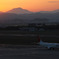 空港の夕日