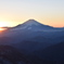 夕焼けと富士山