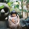 岡本太郎の庭で作品になってみる？