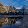 Yosemite Falls in a mirror