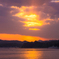 雲に隠れた奥ゆかしい夕陽