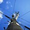 電柱と青空