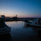 夕暮れの港