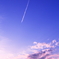 飛行機雲。