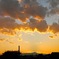 夕焼け雲と富士