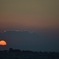 沈む夕日と鳥居
