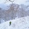 降雪の雪歩き