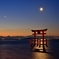近江厳島月明