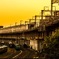 夕焼けと鉄道