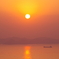 夕日へ向かって