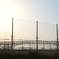 グランド越しの港大橋