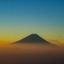 朝焼けの富士山