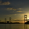 来島海峡大橋の夕暮れ