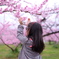 桃の花と娘
