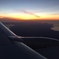 飛行機からの夕焼け