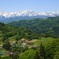 新緑の山村と北アルプス(山村に生きる)