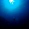 青い海の中